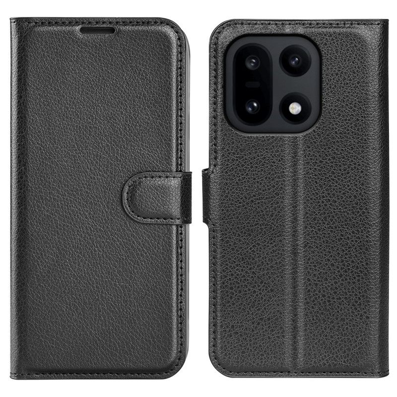 Δερματινη Θηκη Oneplus 15 Δέρμα Λίτσι (faux Leather) Σιλικόνης