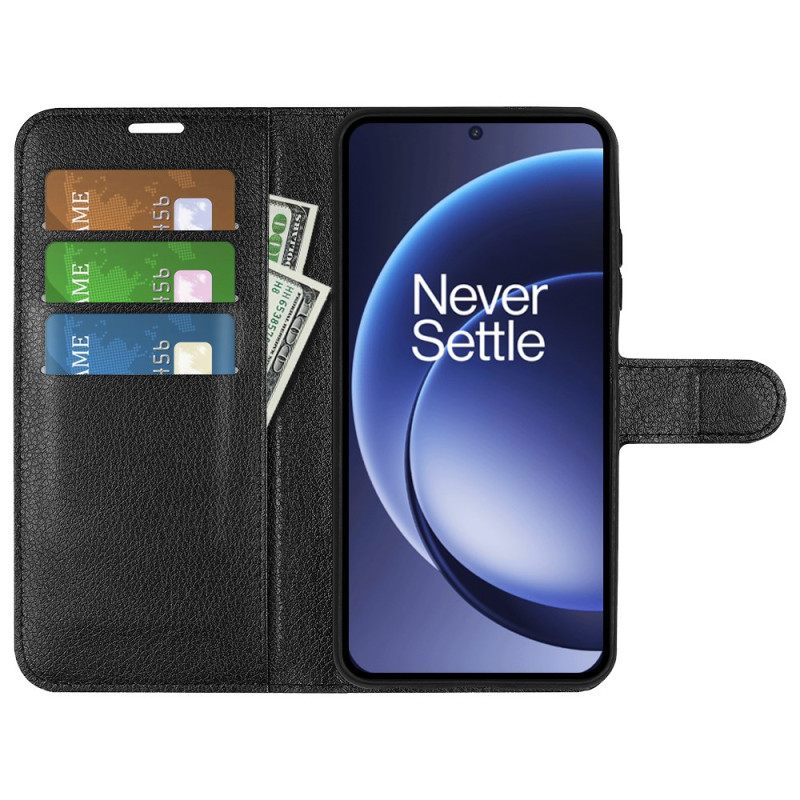 Δερματινη Θηκη Oneplus 15 Δέρμα Λίτσι (faux Leather) Σιλικόνης