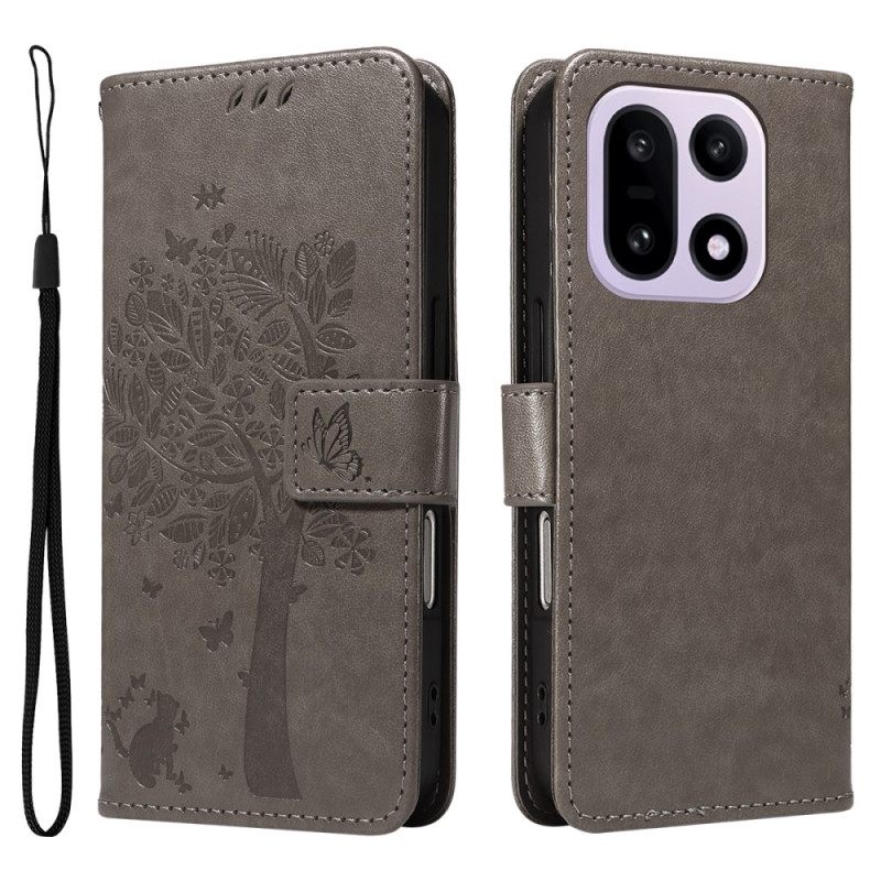 Δερματινη Θηκη Oneplus 15 Γάτα Και Δέντρο