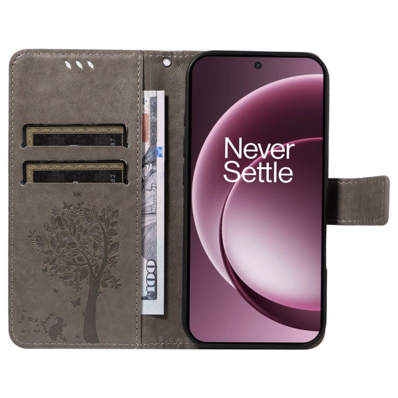 Δερματινη Θηκη Oneplus 15 Γάτα Και Δέντρο