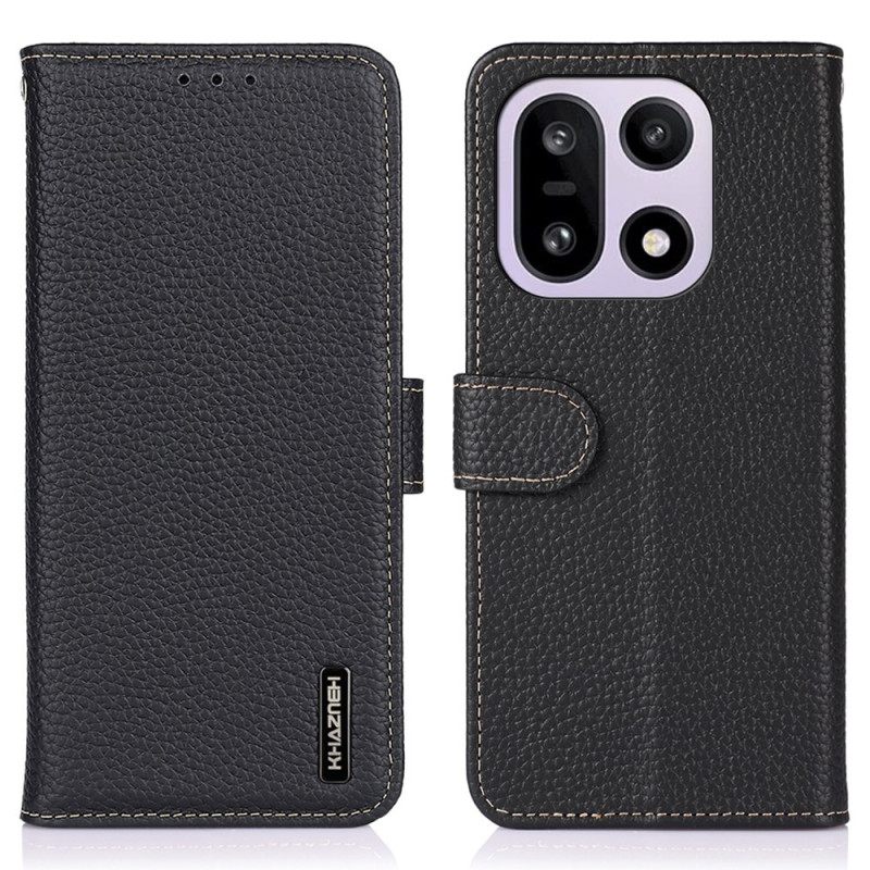 Δερματινη Θηκη Oneplus 15 Γνήσιο Δέρμα Khazneh Σιλικόνης
