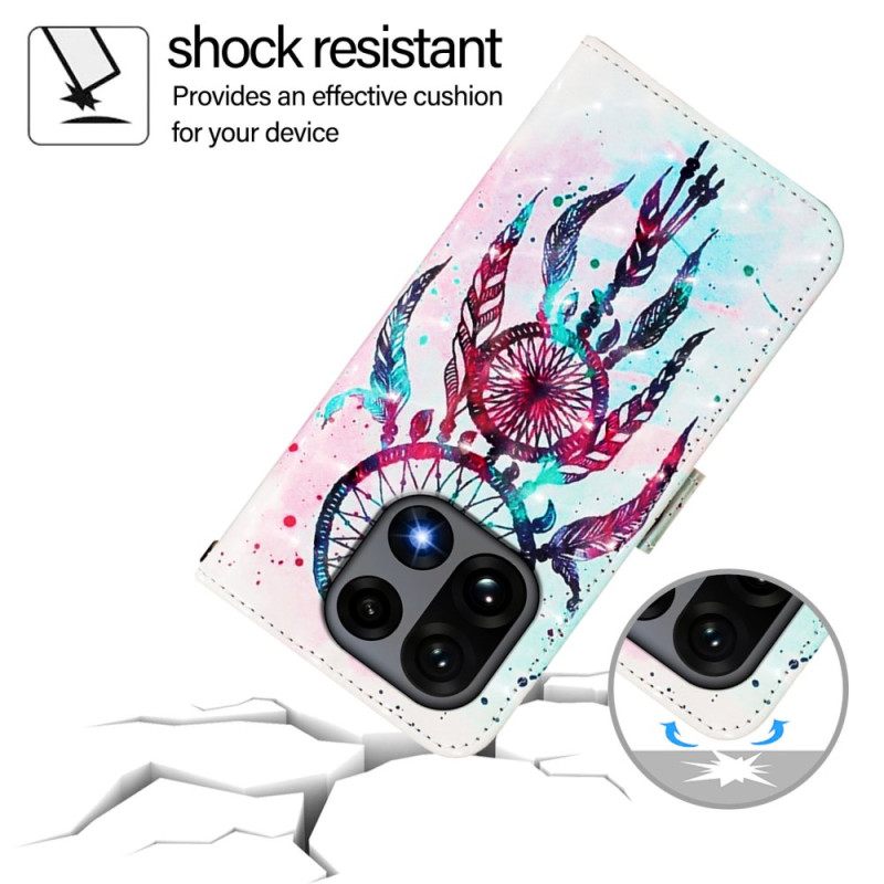 Δερματινη Θηκη Oneplus 15 Ονειροπαγίδα Σε Χρώμα Ακουαρέλας