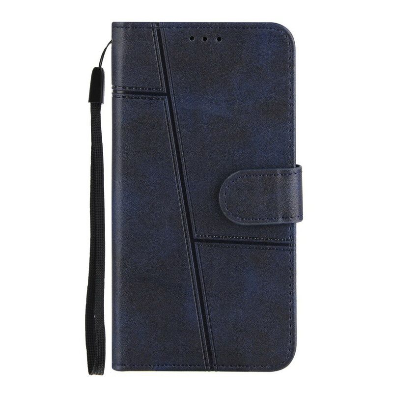 δερματινη θηκη Samsung Galaxy A02s με κορδονι Strappy Geo Leather Effect