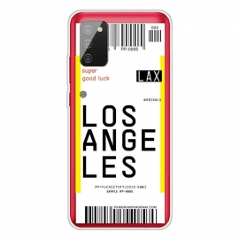 Θήκη Samsung Galaxy A02s Κάρτα Επιβίβασης Για Λος Άντζελες