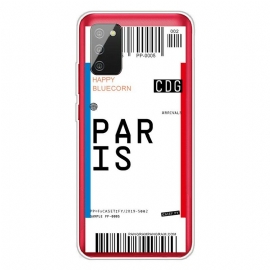 Θήκη Samsung Galaxy A02s Κάρτα Επιβίβασης Για Παρίσι