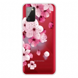 Θήκη Samsung Galaxy A02s Μικρά Ροζ Λουλούδια