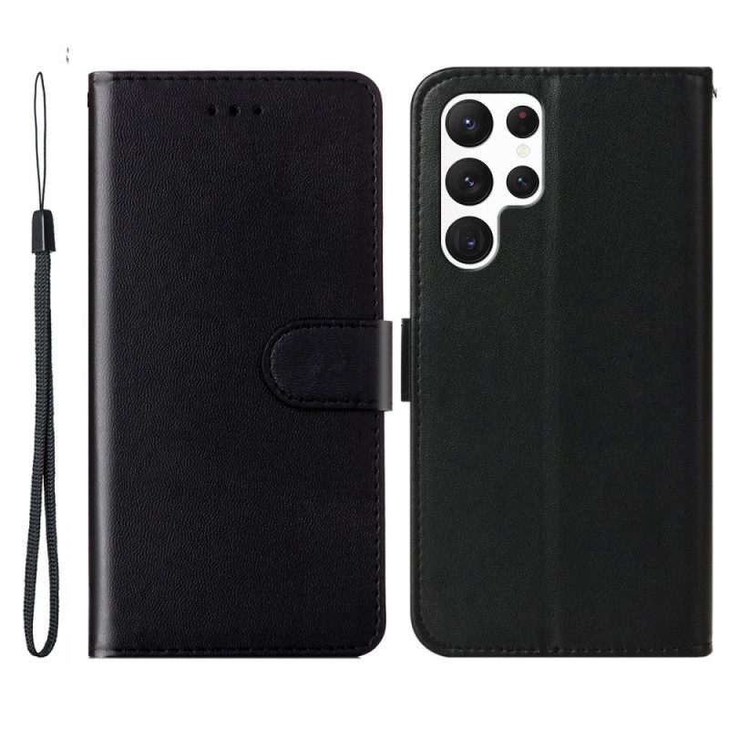 Δερματινη Θηκη Samsung Galaxy S25 Ultra 5g Απλό Δέρμα Με Τεχνητό Δέρμα