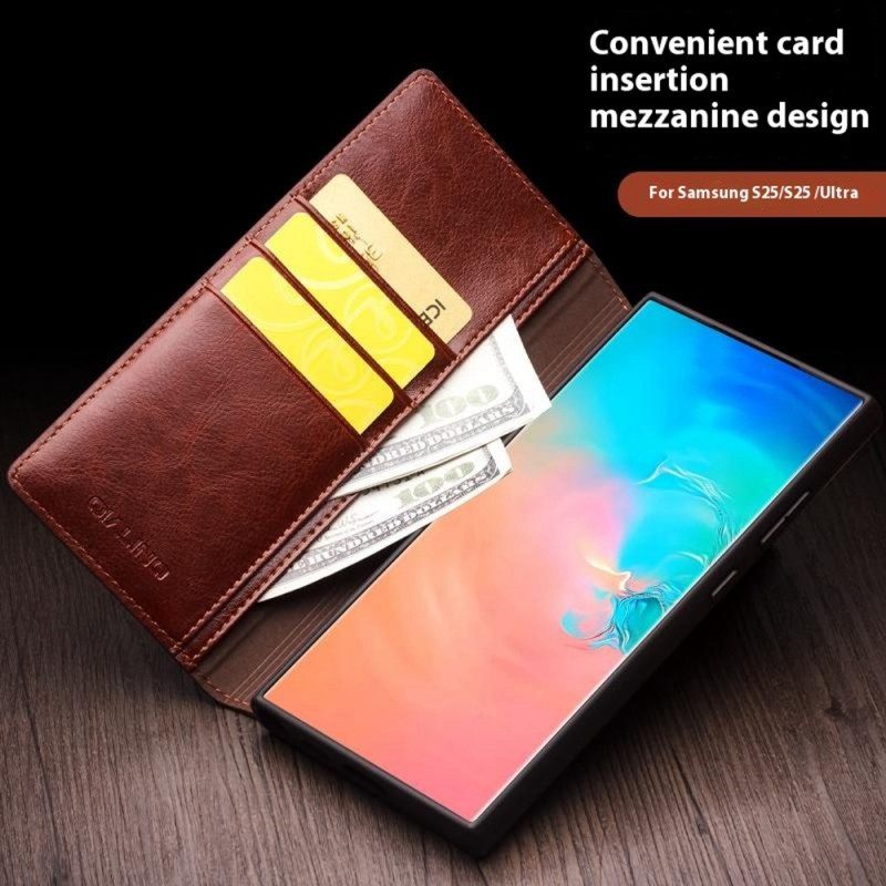 Δερματινη Θηκη Samsung Galaxy S25 Ultra 5g Δέρμα Qialino Σιλικόνης