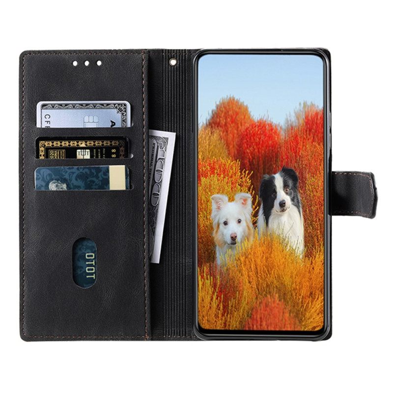 Δερματινη Θηκη Samsung Galaxy S25 Ultra 5g Δίχρωμο Πορτοφόλι Rfid Σε Στιλ Σουέτ Με Λουράκι