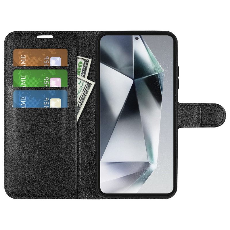 Δερματινη Θηκη Samsung Galaxy S25 Ultra 5g Κλασικό Δέρμα Lychee Faux