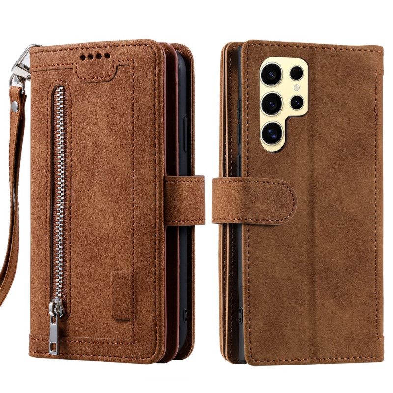 Δερματινη Θηκη Samsung Galaxy S25 Ultra 5g Πορτοφόλι Με Φερμουάρ