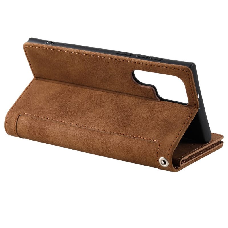 Δερματινη Θηκη Samsung Galaxy S25 Ultra 5g Πορτοφόλι Με Φερμουάρ