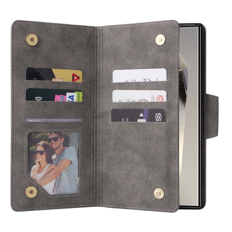 Δερματινη Θηκη Samsung Galaxy S25 Ultra 5g Σουέτ Με Λουράκι