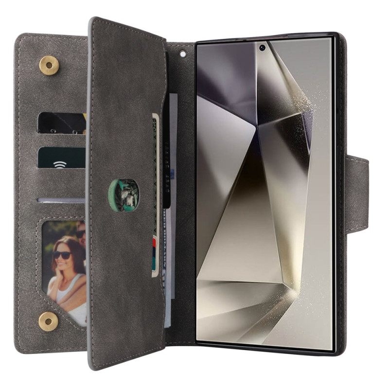 Δερματινη Θηκη Samsung Galaxy S25 Ultra 5g Σουέτ Με Λουράκι