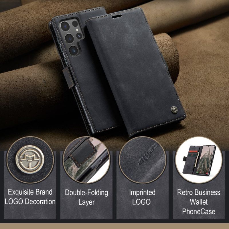 Δερματινη Θηκη Samsung Galaxy S25 Ultra 5g Σουέτ Με Θήκη Caseme