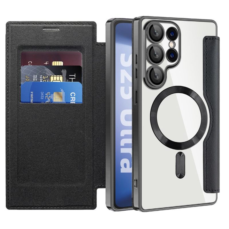 Δερματινη Θηκη Samsung Galaxy S25 Ultra 5g Συμβατό Με Magsafe Με Εφέ Δέρματος Rfid Blocking