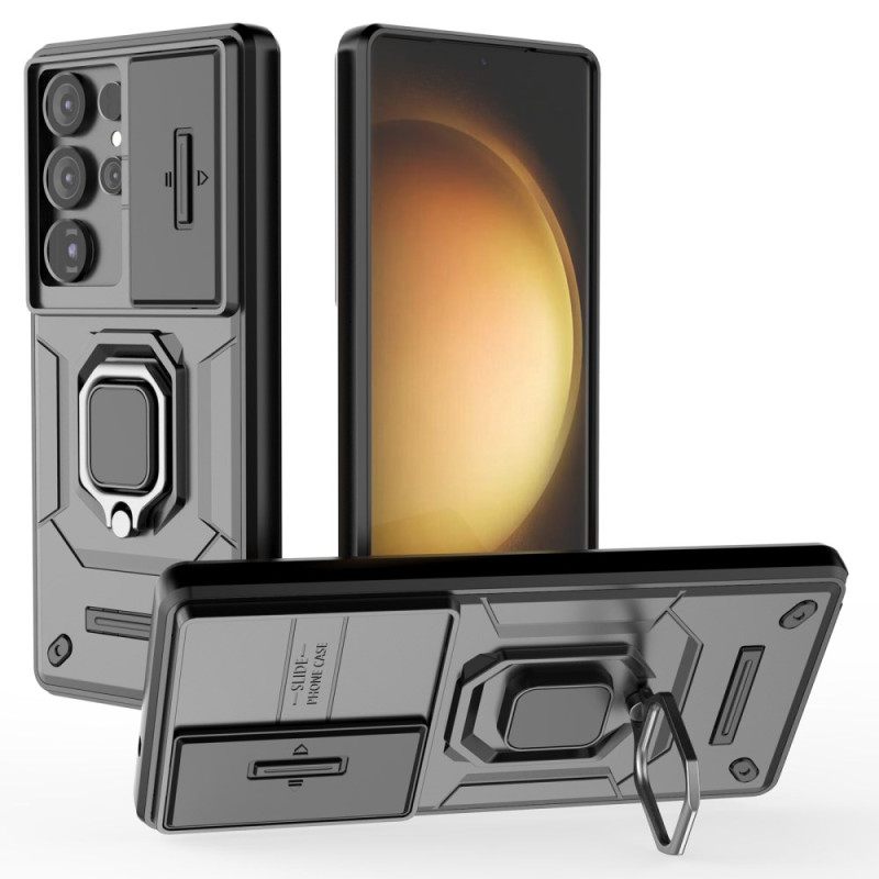 Κάλυμμα Samsung Galaxy S25 Ultra 5g Ανθεκτικό Δαχτυλίδι Με Προστατευτικό Φακού