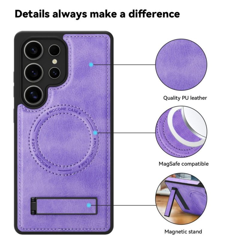 Κάλυμμα Samsung Galaxy S25 Ultra 5g Δερμάτινο Εφέ Συμβατό Με Magsafe