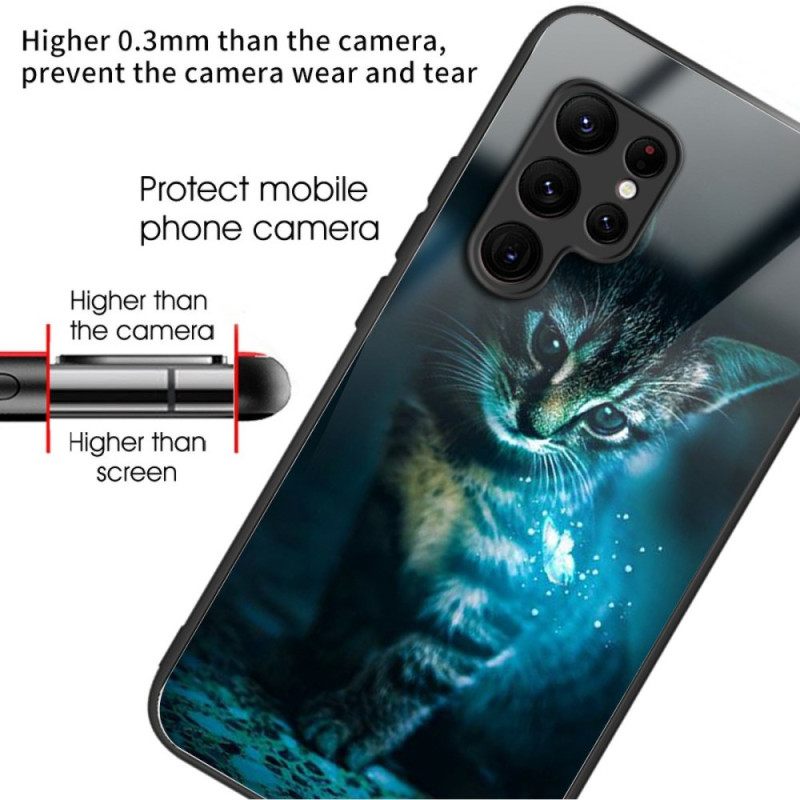 Κάλυμμα Samsung Galaxy S25 Ultra 5g Γάτα Από Σκληρυμένο Γυαλί
