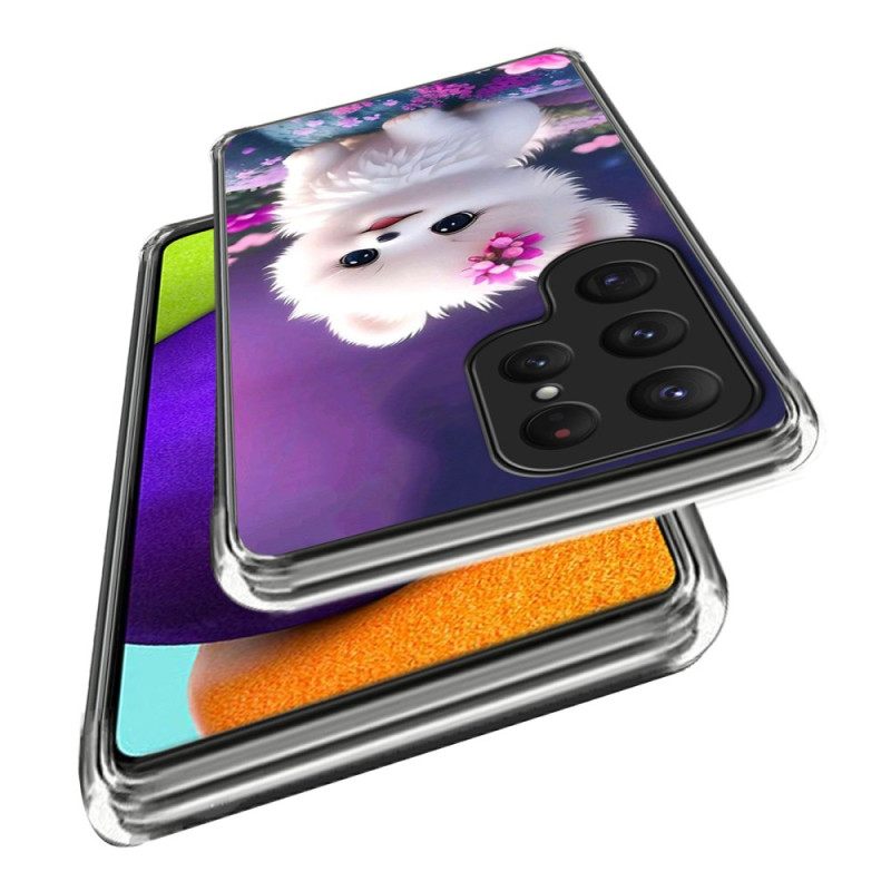 Κάλυμμα Samsung Galaxy S25 Ultra 5g Λευκό Κουτάβι Σιλικόνης