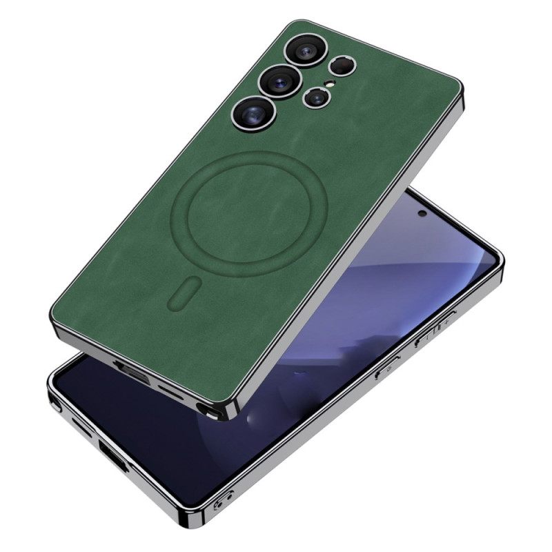 Κάλυμμα Samsung Galaxy S25 Ultra 5g Ματ Δέρμα Συμβατό Με Magsafe