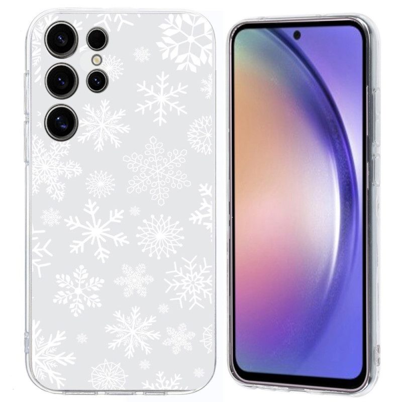 Κάλυμμα Samsung Galaxy S25 Ultra 5g Νιφάδα Χιονιού Σιλικόνης