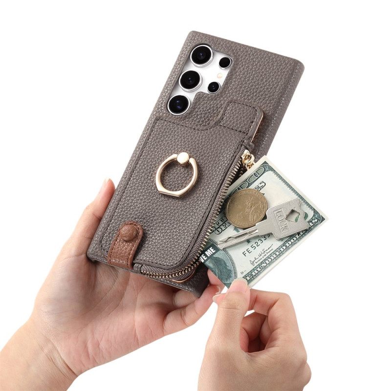 Κάλυμμα Samsung Galaxy S25 Ultra 5g Πορτοφόλι Από Τεχνητό Δέρμα