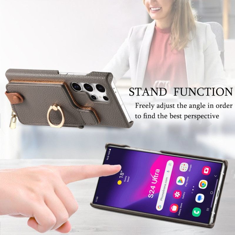 Κάλυμμα Samsung Galaxy S25 Ultra 5g Πορτοφόλι Από Τεχνητό Δέρμα