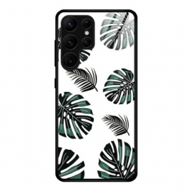 Κάλυμμα Samsung Galaxy S25 Ultra 5g Σχέδιο Φύλλων Από Σκληρυμένο Γυαλί