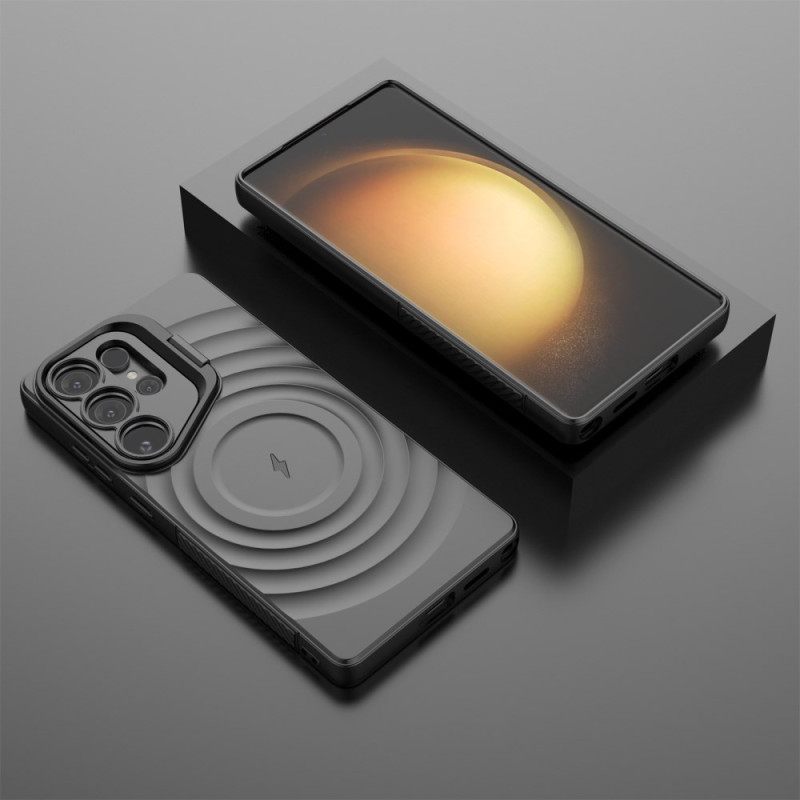 Κάλυμμα Samsung Galaxy S25 Ultra 5g Συμβατό Με Magsafe Κυματιστό Σχέδιο Με Βάση