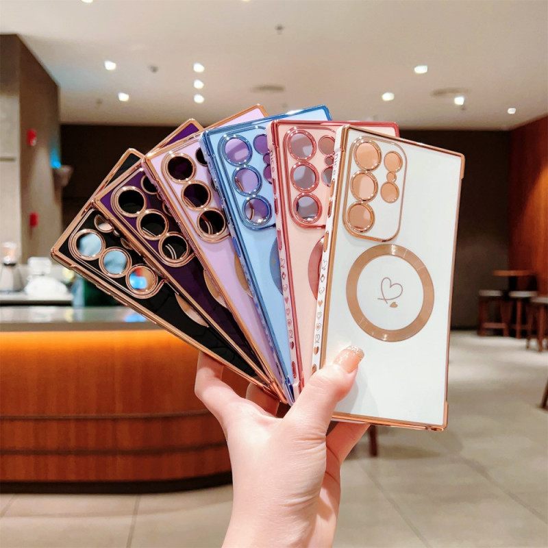 Κάλυμμα Samsung Galaxy S25 Ultra 5g Συμβατό Με Magsafe Σε Φιμέ Χρώμα Σιλικόνης