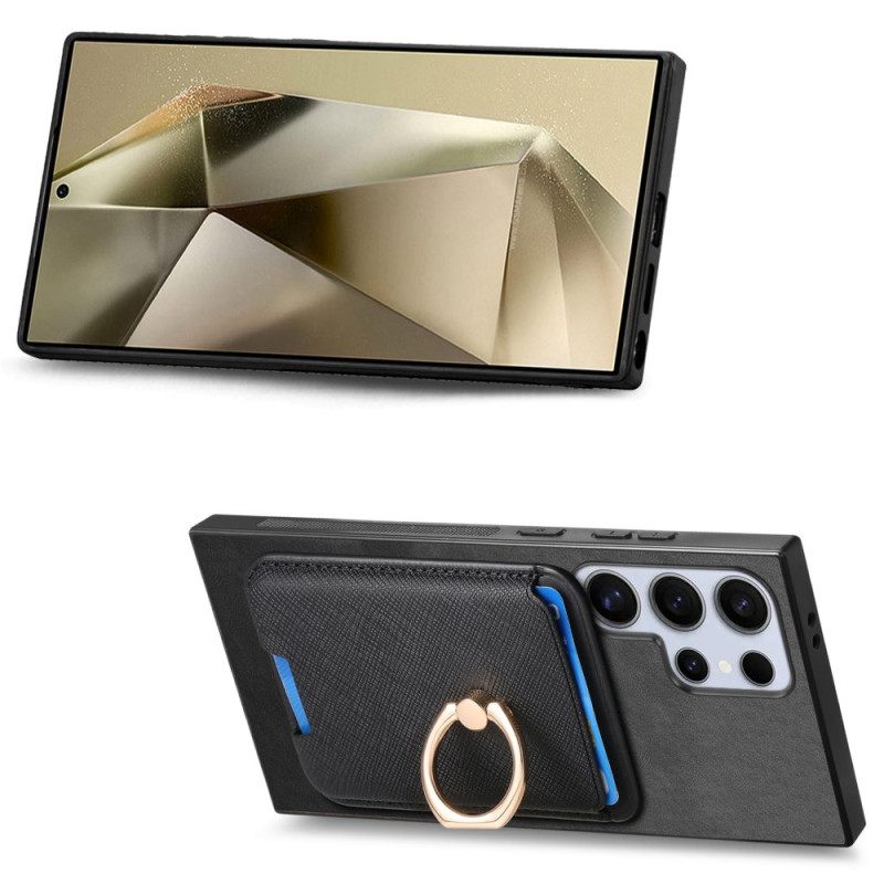 Κάλυμμα Samsung Galaxy S25 Ultra 5g Θήκες Κινητών Αποσπώμενη Μαγνητική Θήκη Καρτών Και Βάση