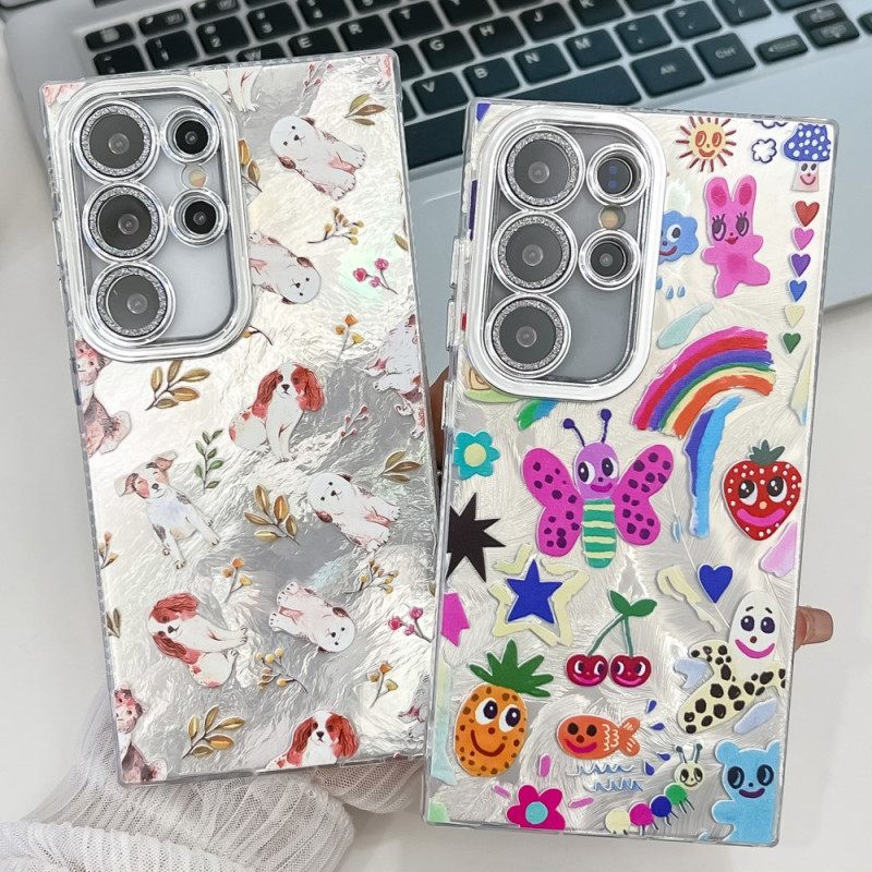 Κάλυμμα Samsung Galaxy S25 Ultra 5g Θήκες Κινητών Διασκεδαστικοί Δεινόσαυροι Με Προστατευτικό Φακού