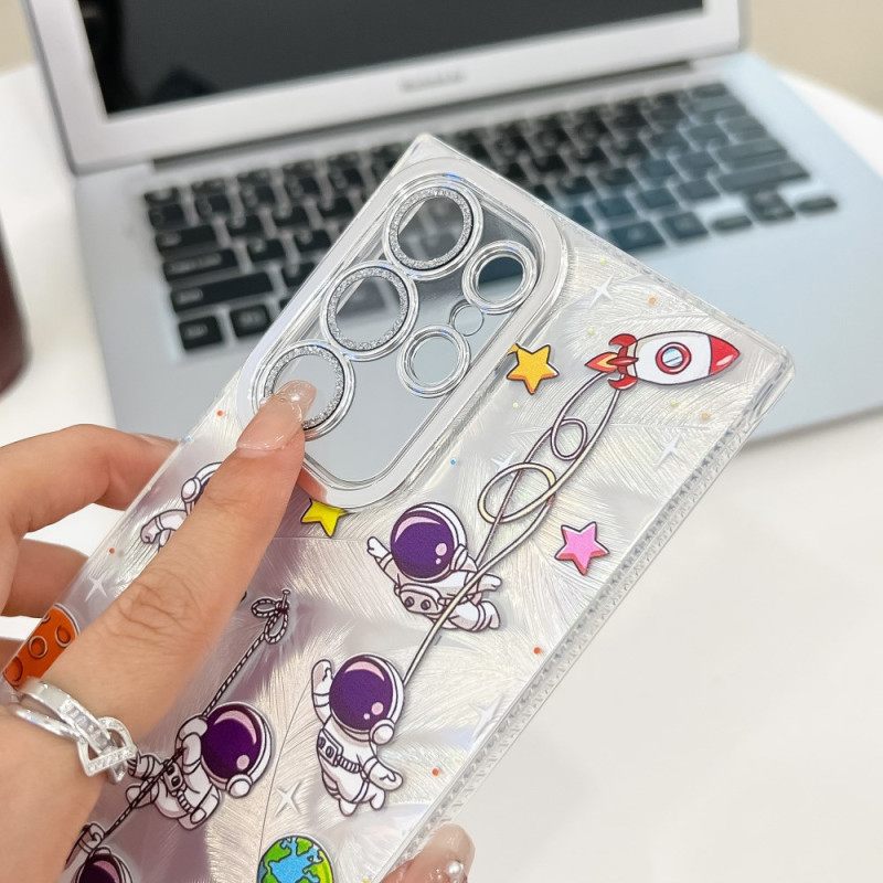 Κάλυμμα Samsung Galaxy S25 Ultra 5g Θήκες Κινητών Διασκεδαστικοί Δεινόσαυροι Με Προστατευτικό Φακού