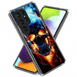 Κάλυμμα Samsung Galaxy S25 Ultra 5g Θήκες Κινητών Φλεγόμενο Κρανίο