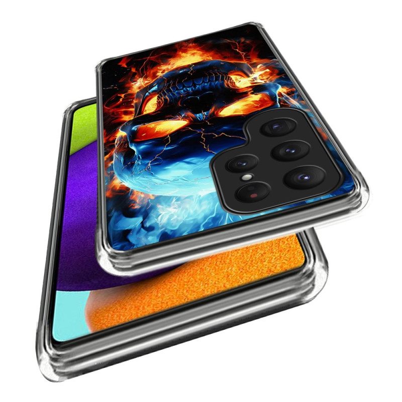 Κάλυμμα Samsung Galaxy S25 Ultra 5g Θήκες Κινητών Φλεγόμενο Κρανίο