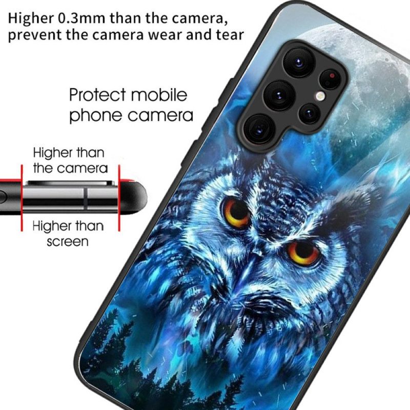 Κάλυμμα Samsung Galaxy S25 Ultra 5g Θήκες Κινητών Κουκουβάγια Και Φεγγάρι Από Σκληρυμένο Γυαλί