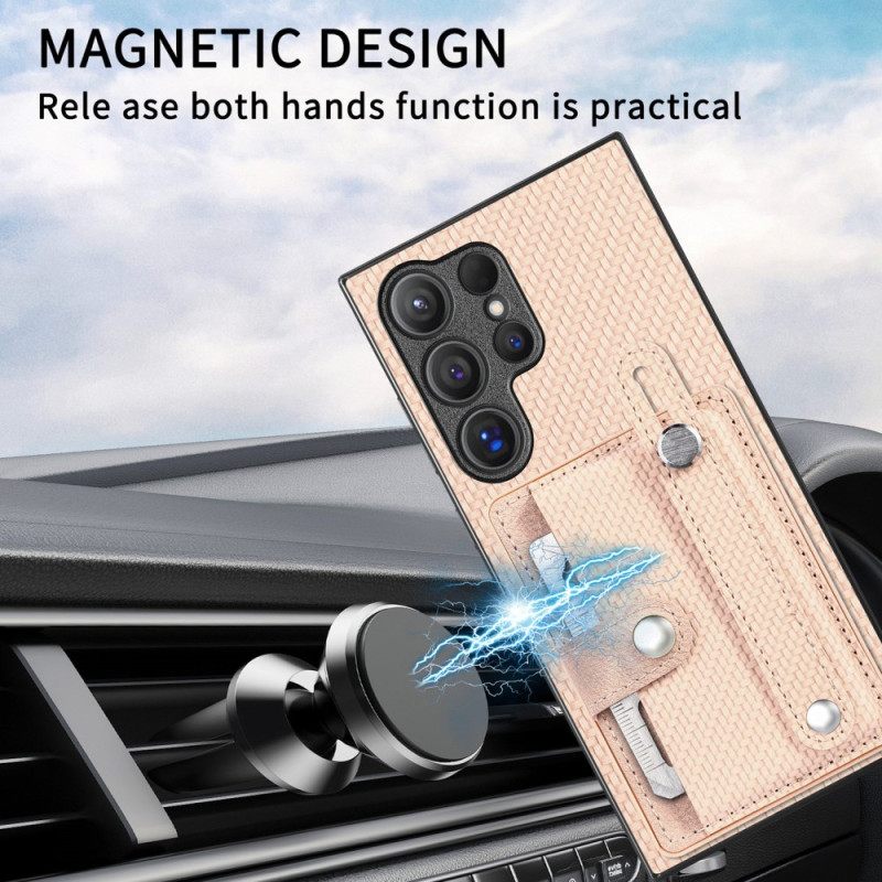 Κάλυμμα Samsung Galaxy S25 Ultra 5g Θήκες Κινητών Θήκη Καρτών Και Βάση Με Λουράκι