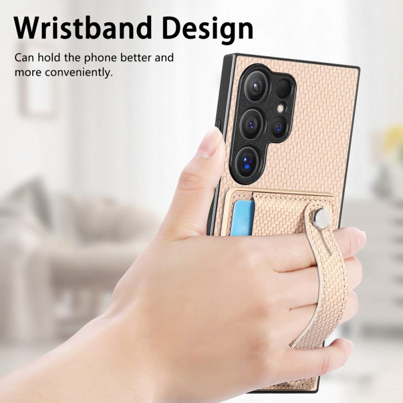 Κάλυμμα Samsung Galaxy S25 Ultra 5g Θήκες Κινητών Θήκη Καρτών Και Βάση Με Λουράκι