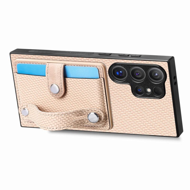 Κάλυμμα Samsung Galaxy S25 Ultra 5g Θήκες Κινητών Θήκη Καρτών Και Βάση Με Λουράκι