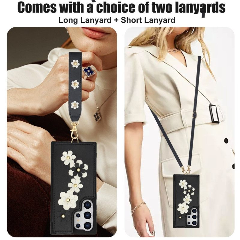 Κάλυμμα Samsung Galaxy S25 Ultra 5g Θήκη Καρτών Με Κορδόνι Και Ώμο Λουράκι