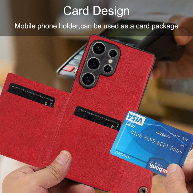 Κάλυμμα Samsung Galaxy S25 Ultra 5g Θήκη Καρτών Σε Ρετρό Στυλ Σιλικόνης