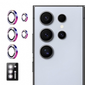 Προστατευτικό Φακού Κάμερας Για Samsung Galaxy S25 Ultra 5g Με Κρίκους Κρασί Και Στρας