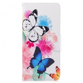 δερματινη θηκη Samsung Galaxy Note 8 Ζωγραφισμένες Πεταλούδες Και Λουλούδια