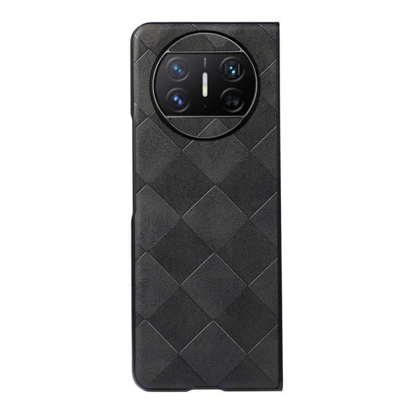 Κάλυμμα Huawei Mate X3 Καρό Σχέδιο Από Τεχνητό Δέρμα