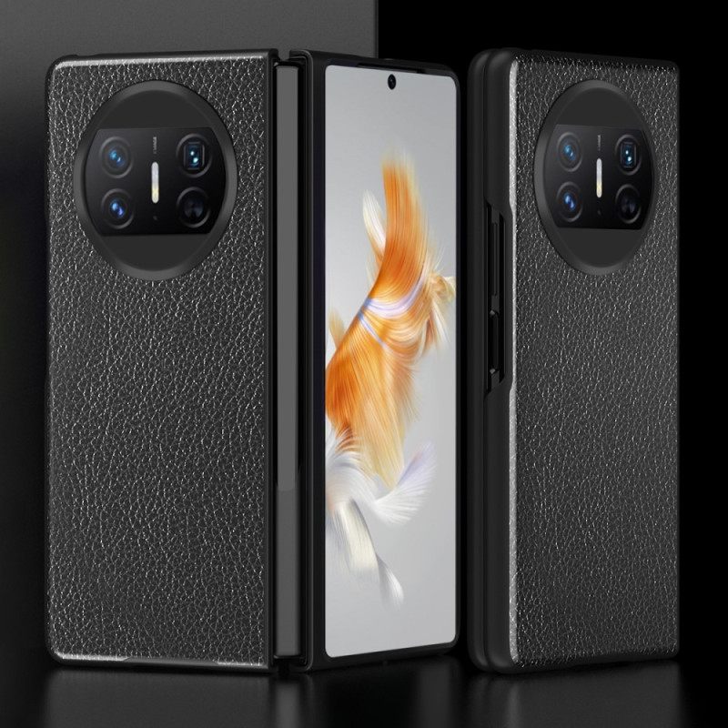 Κάλυμμα Huawei Mate X3 Θήκες Κινητών Δέρμα Λίτσι