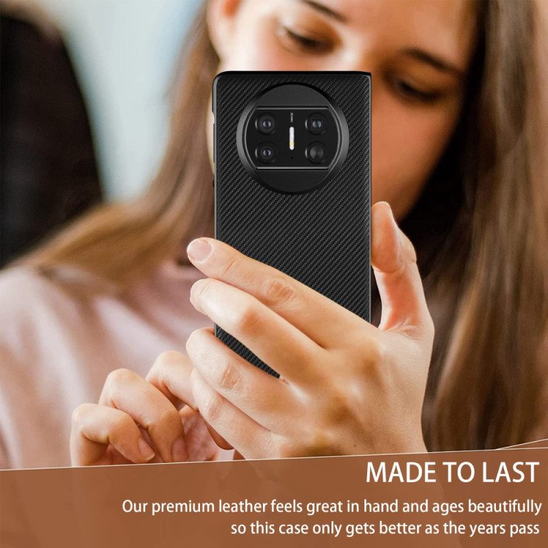 Κάλυμμα Huawei Mate X3 Υφαντό Δερμάτινο Στυλ Σιλικόνης