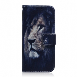 Θήκη Flip Xiaomi Redmi Note 8 Pro Ονειρεύεται Λιοντάρι