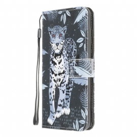 δερματινη θηκη Xiaomi Redmi 9A με κορδονι Strappy Leopard