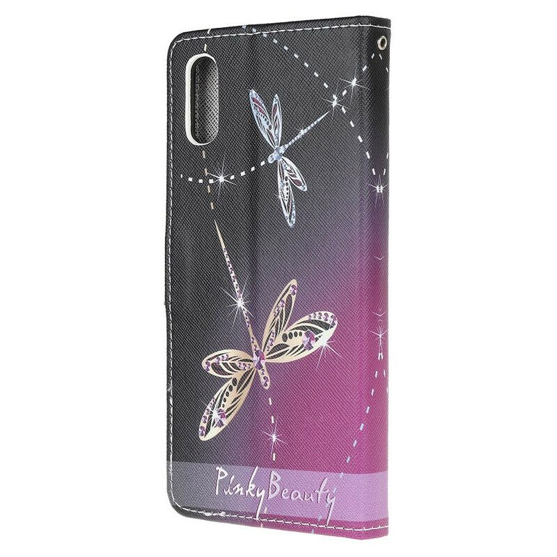 Κάλυμμα Xiaomi Redmi 9A με κορδονι Strappy Dragonflies